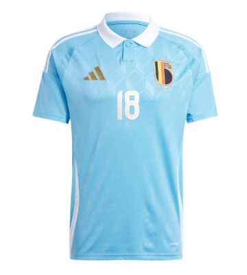 Belgien Orel Mangala #18 Udebanetrøje EM 2024 Kortærmet